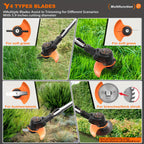 Oz Bargains™ Cordless Electric Grass Trimmer Whipper Snipper