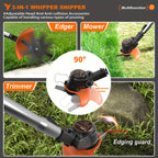 Oz Bargains™ Cordless Electric Grass Trimmer Whipper Snipper