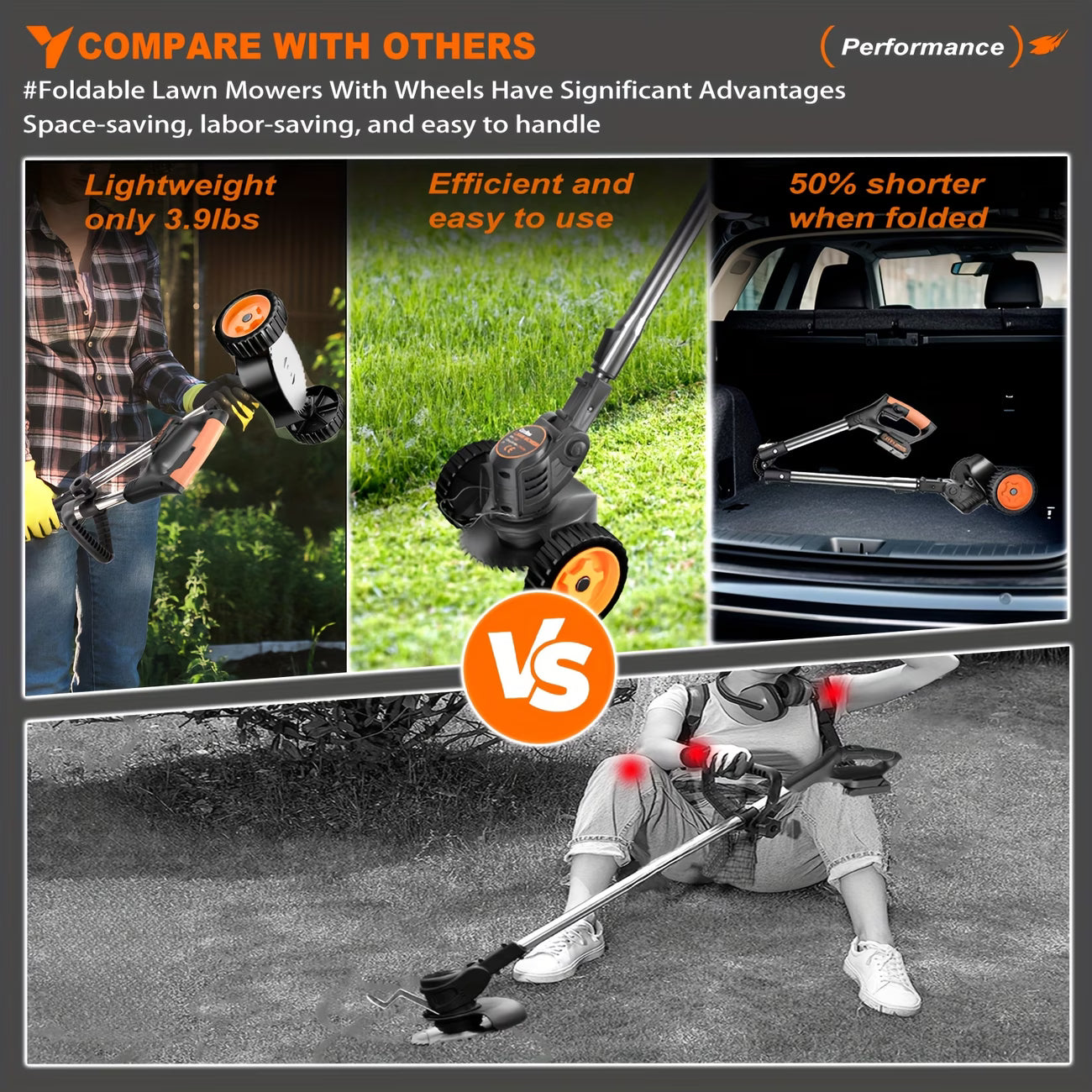 Oz Bargains™ Cordless Electric Grass Trimmer Whipper Snipper