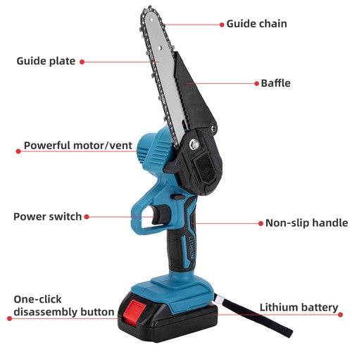 Oz Bargains™ 6 Inch Cordless Chainsaw